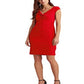 Vestido Ralph Lauren Feminino Jersey Surplice Vermelho Tamanho 12