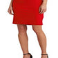 Vestido Ralph Lauren Feminino Jersey Surplice Vermelho Tamanho 12