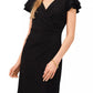 Vestido Ralph Lauren Feminino Manga Flutter Sobrepeliz Preto Tamanho 10
