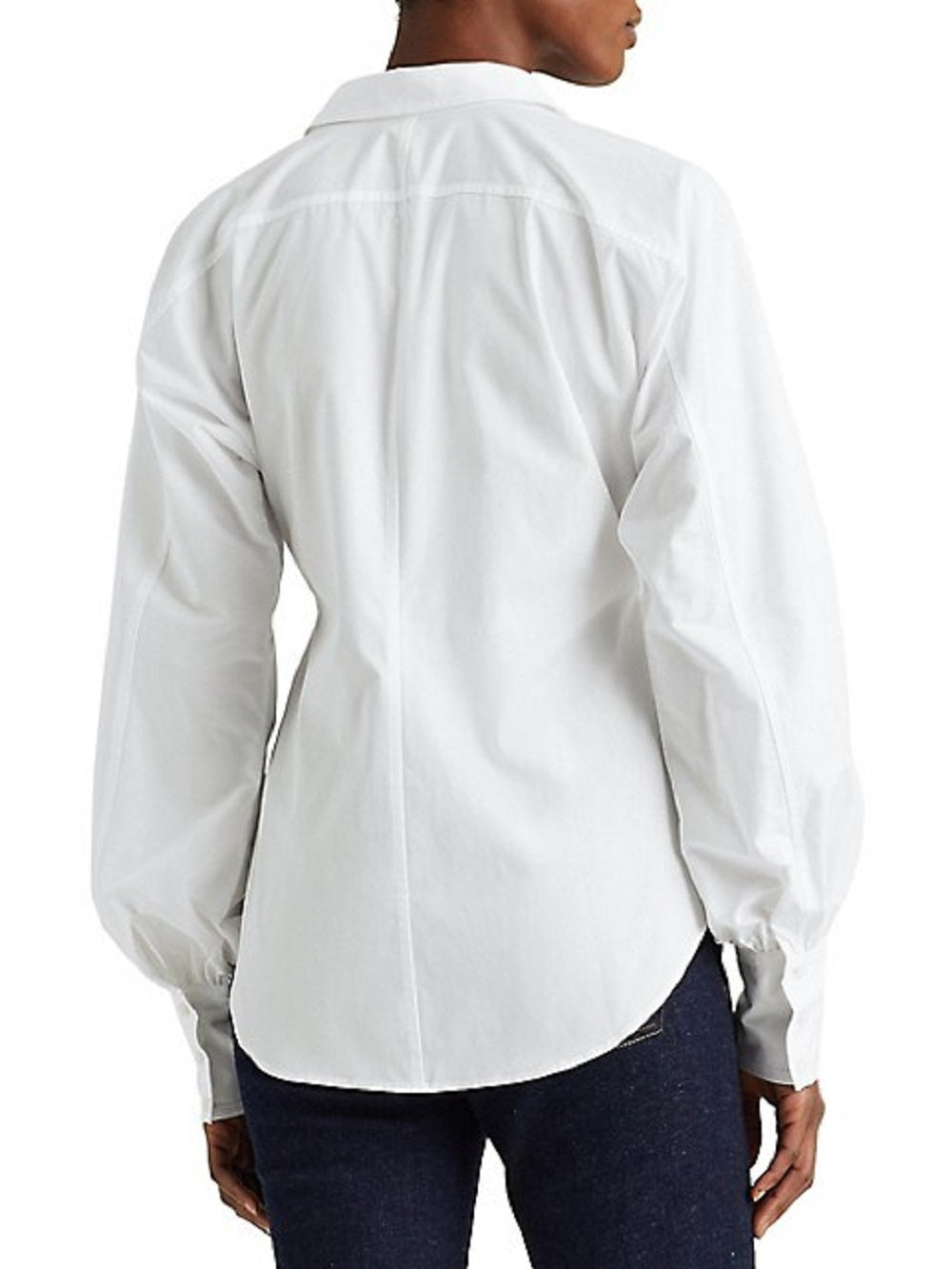 Camisa Ralph Lauren Feminina de Algodão com Amarração Frontal, Branca, Tamanho X-G