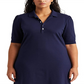 Vestido Ralph Lauren Feminino Azul com Gola e Manga Curta Tamanho 1X