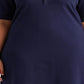 Vestido Ralph Lauren Feminino Azul com Gola e Manga Curta Tamanho 1X