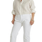 Calça chino elástica slim fit feminina Ralph Lauren, branca, tamanho 2