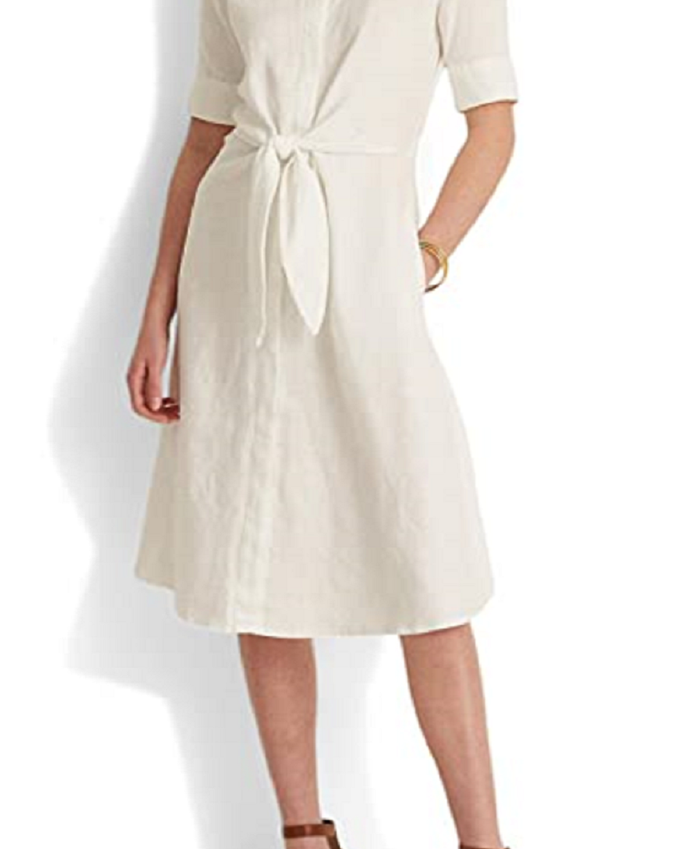 Camisa Ralph Lauren Feminina de Linho Branca Tamanho 2