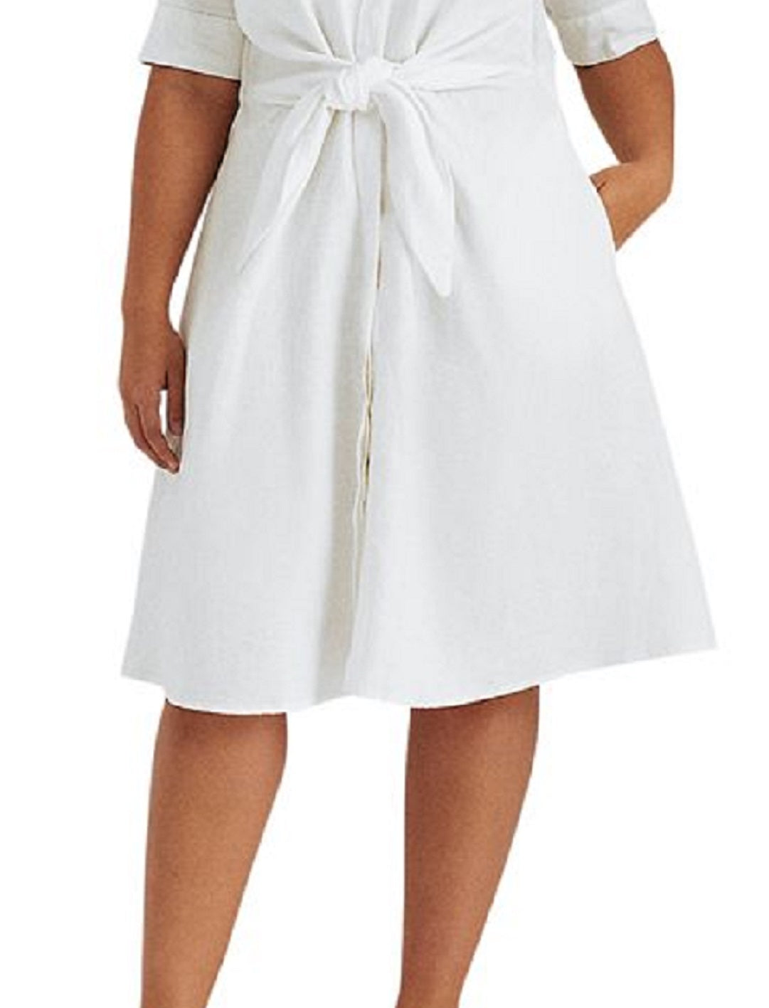 Camisa Ralph Lauren Feminina de Linho Branca Tamanho 8