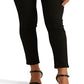 Calça jeans skinny Ralph Lauren feminina de cintura alta, preta, tamanho 8