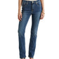 Calça jeans feminina Ralph Lauren Stretch com zíper e bolsos, cintura alta, azul, tamanho 6 Petite