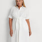 Camisa Ralph Lauren Feminina de Linho Branca Tamanho 22W