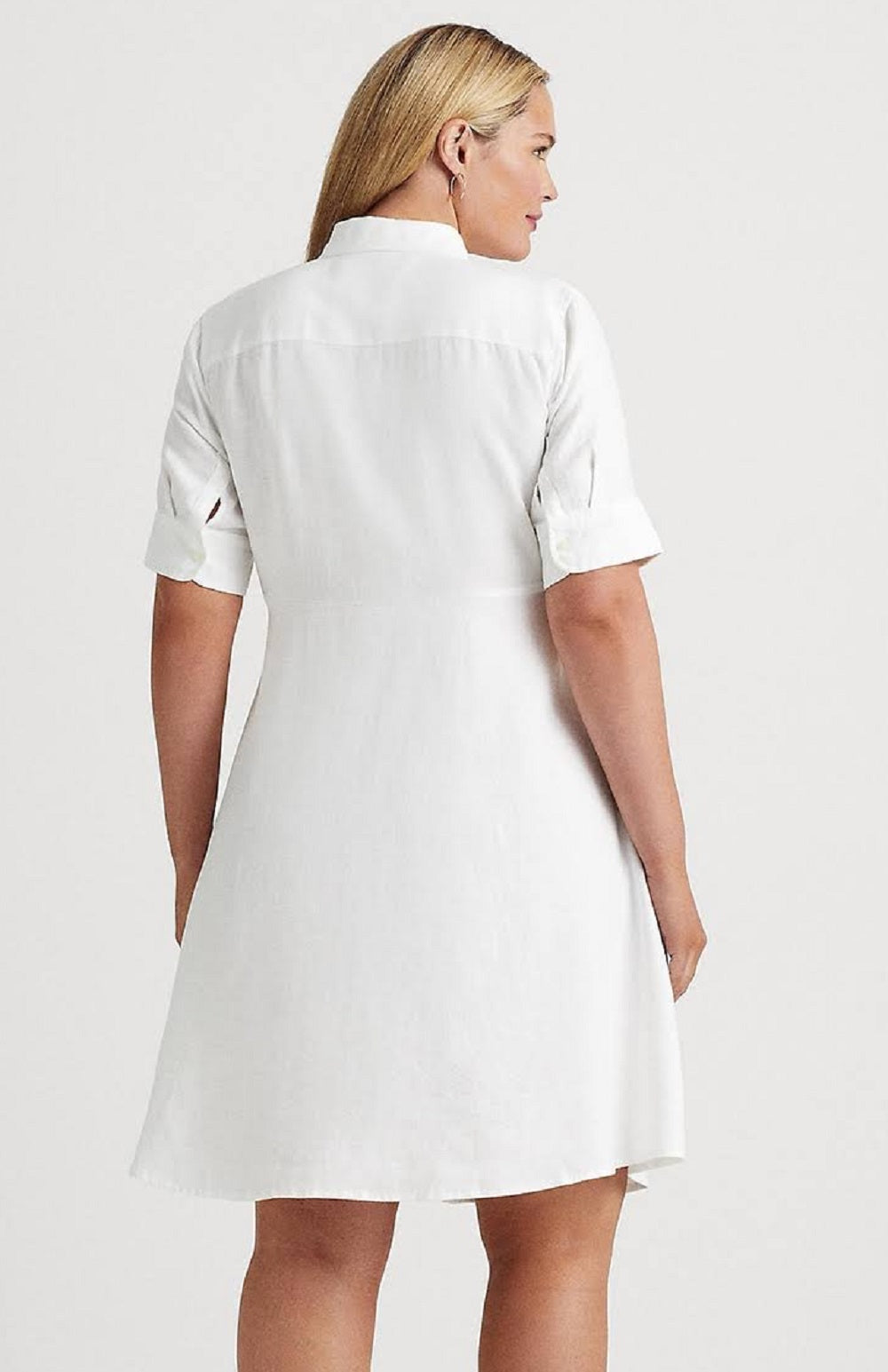Camisa Ralph Lauren Feminina de Linho Branca Tamanho 22W