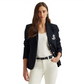 Ralph Lauren Blazer Feminino com Patch Jacquard Azul Tamanho Grande