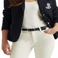 Ralph Lauren Blazer Feminino com Patch Jacquard Azul Tamanho X-G