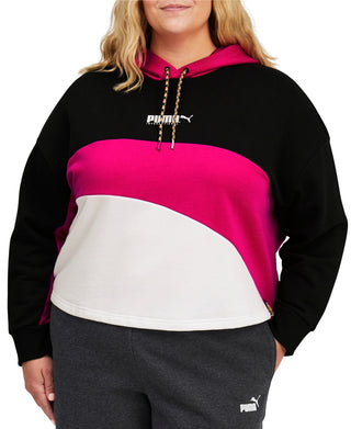 Puma Women's City Light Cotton Track Hoodie Black Size 2X