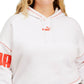 Moletom com capuz feminino Puma Logo, branco, tamanho 2X