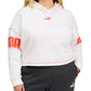 Moletom com capuz feminino Puma Logo, branco, tamanho 2X