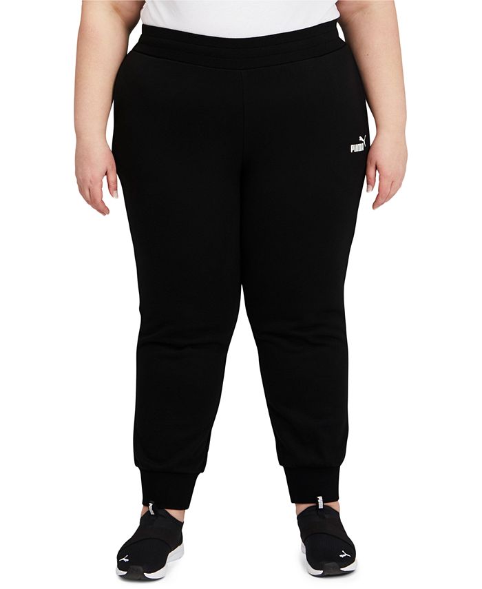 Calça jogger feminina Puma Fleece preta tamanho 2X