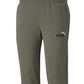 Calça de moletom Puma masculina de cintura média e tornozelo, verde, tamanho médio