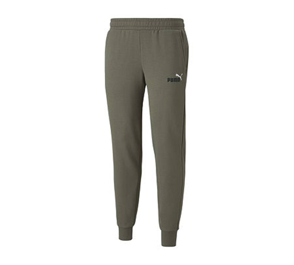 Calça de moletom Puma masculina de cintura média e tornozelo, verde, tamanho médio