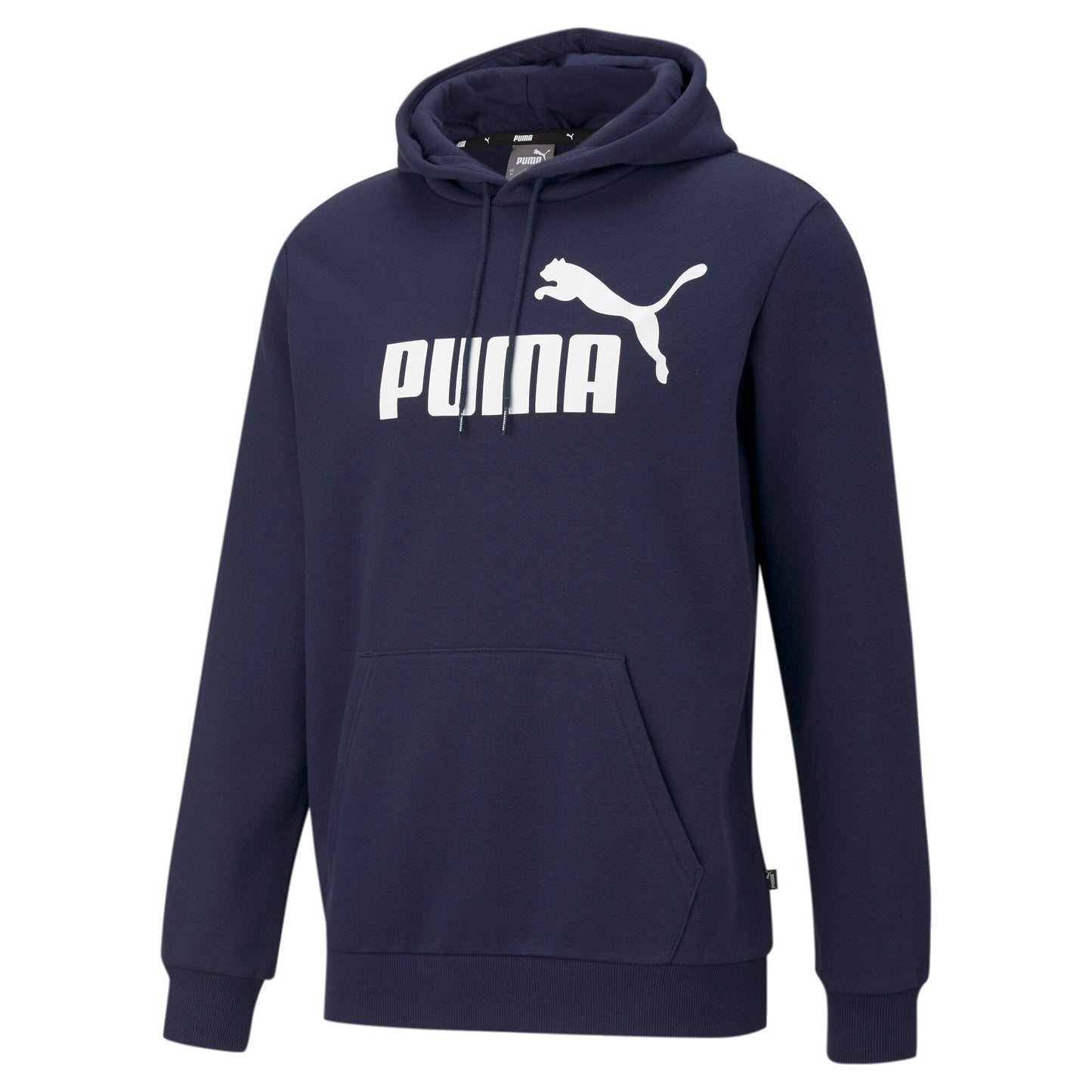 Puma Fleece Logo Hoodie Masculino Azul Tamanho Médio
