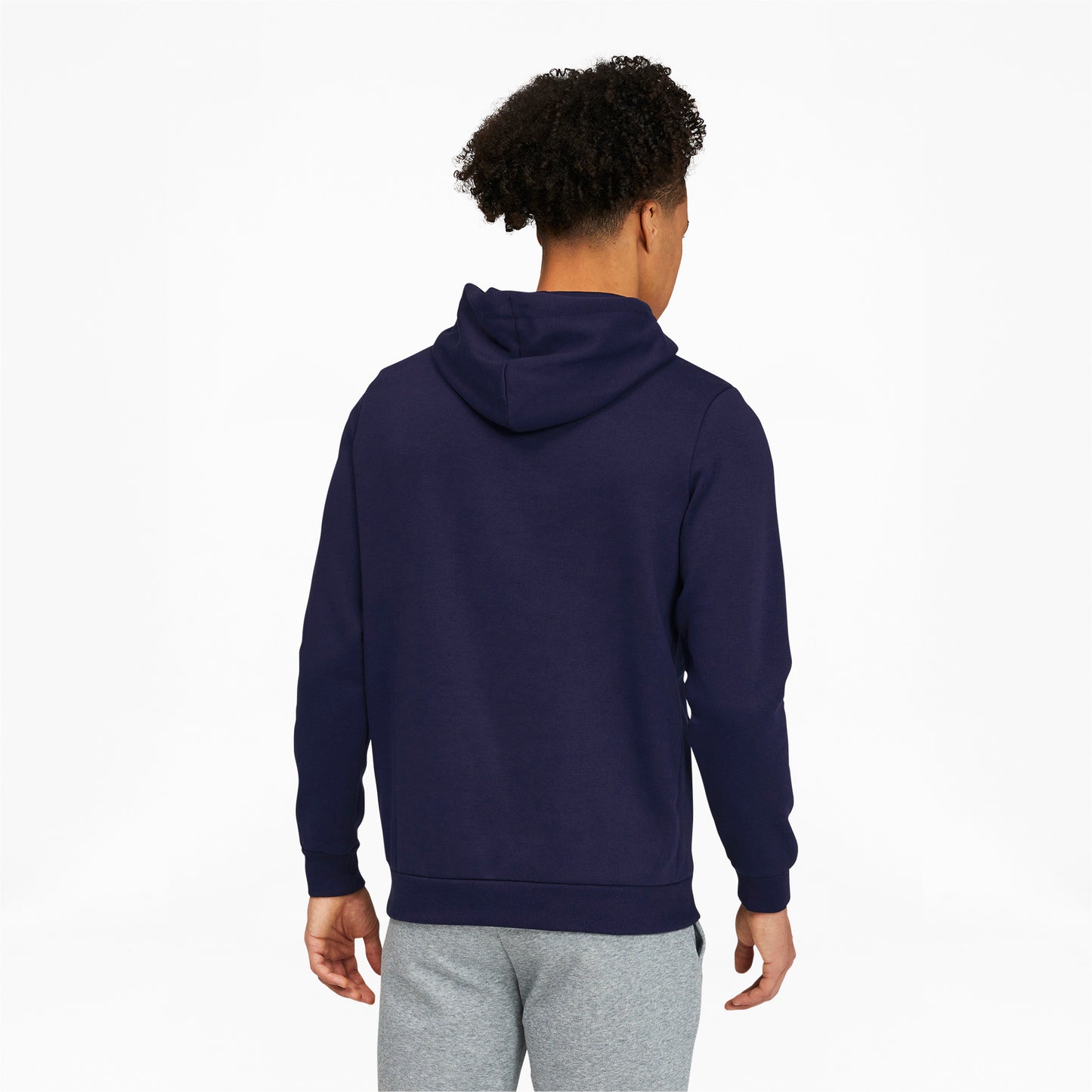 Puma Fleece Logo Hoodie Masculino Azul Tamanho Médio