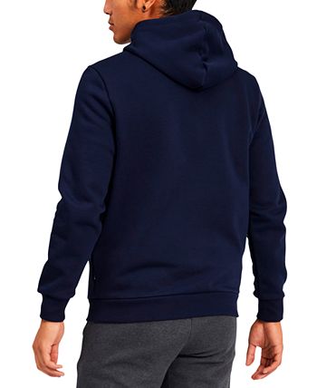 Puma Fleece Logo Hoodie Masculino Azul Tamanho Grande