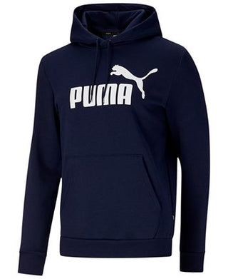 Puma Fleece Logo Hoodie Masculino Azul Tamanho Grande