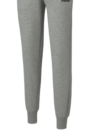 Calça de moletom Puma Logo Fleece Masculina Cinza Tamanho P