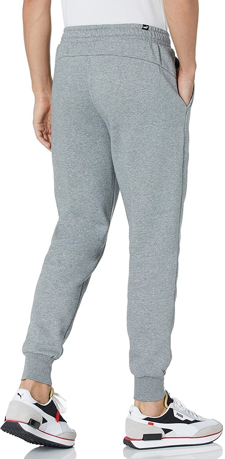 Calça de moletom Puma Logo Fleece Masculina Cinza Tamanho Médio