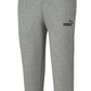 Calça de moletom Puma Logo Fleece Masculina Cinza Tamanho Grande