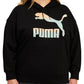 Moletom com capuz feminino Puma Logo, preto, tamanho 2X
