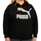 Moletom com capuz feminino Puma Logo, preto, tamanho 3X
