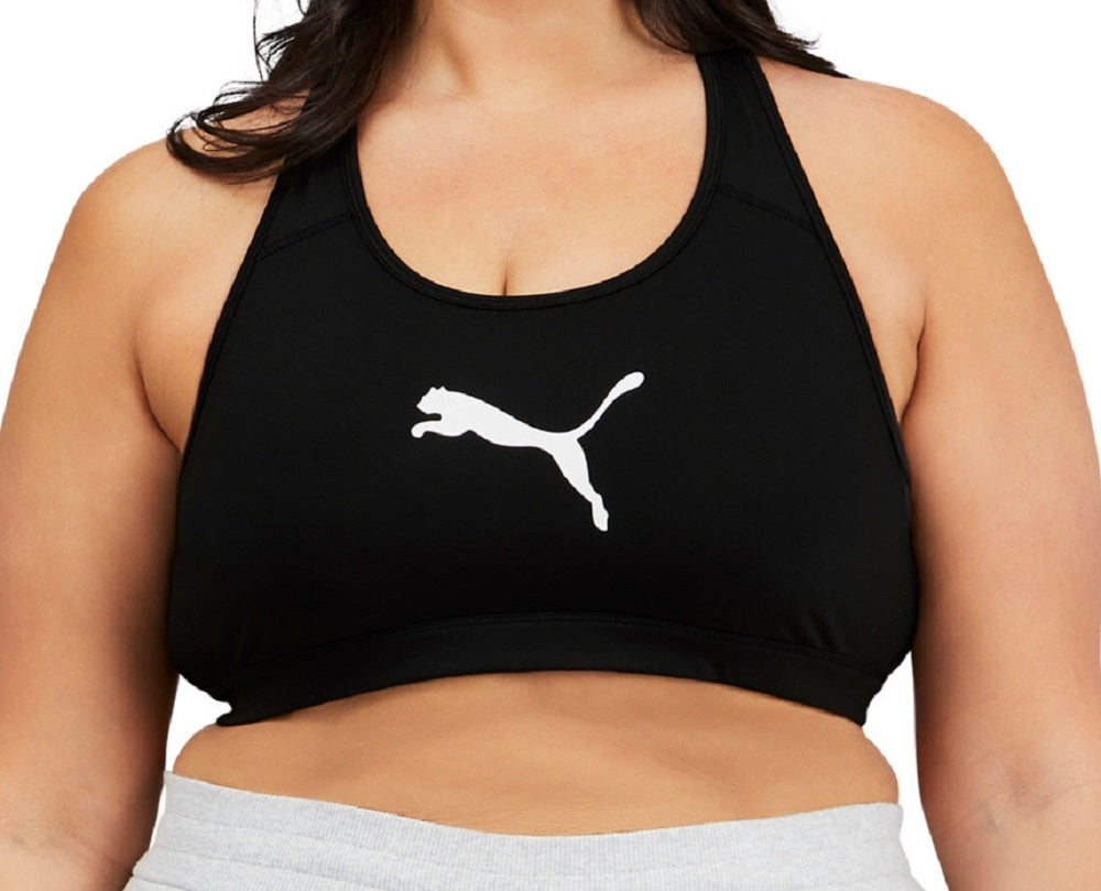 Sutiã esportivo Puma 4Keeps Mid Impact feminino, preto, tamanho 1X