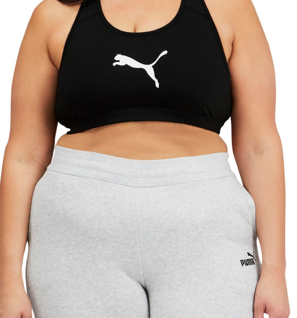 Sutiã esportivo Puma 4Keeps Mid Impact feminino, preto, tamanho 3X