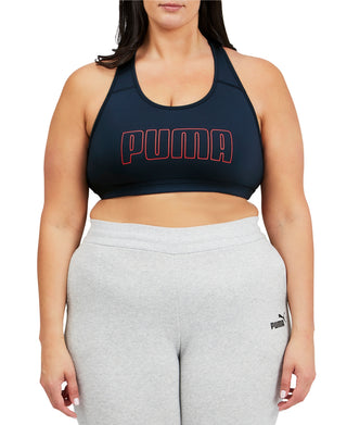 Puma Women's 4Keeps Mid Impact Sports Bra Blue Size 3X