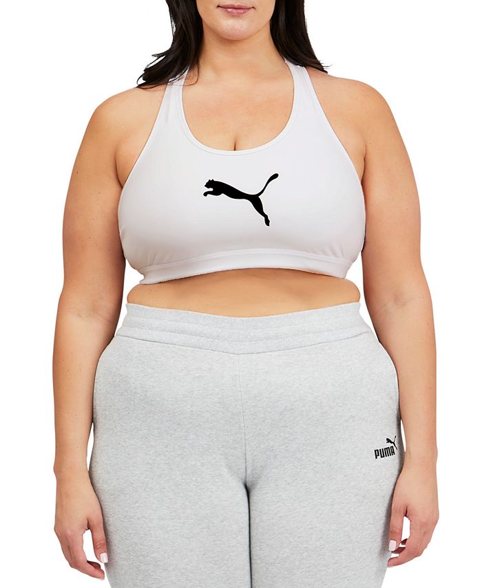 Sutiã esportivo Puma 4Keeps Mid Impact feminino, branco, tamanho 1X