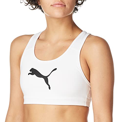 Sutiã esportivo Puma 4Keeps Mid Impact feminino, branco, tamanho 3X