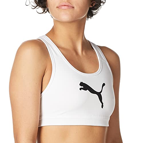 Sutiã esportivo Puma 4Keeps Mid Impact feminino, branco, tamanho 3X