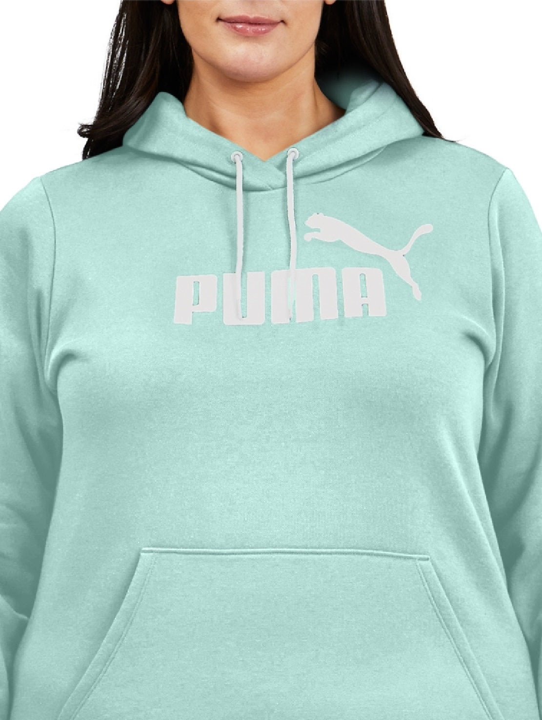 Moletom com capuz feminino Puma Logo Azul Tamanho 1X