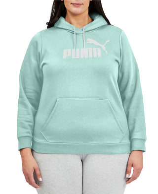 Puma Women's Logo Hoodie Blue Size 1X