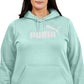 Moletom com capuz Puma Logo Feminino Azul Tamanho 2X