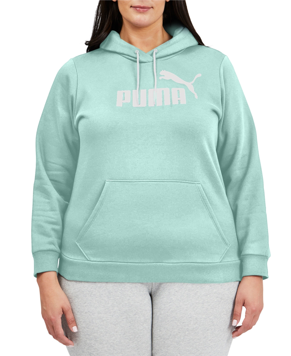 Moletom com capuz Puma Logo Feminino Azul Tamanho 2X