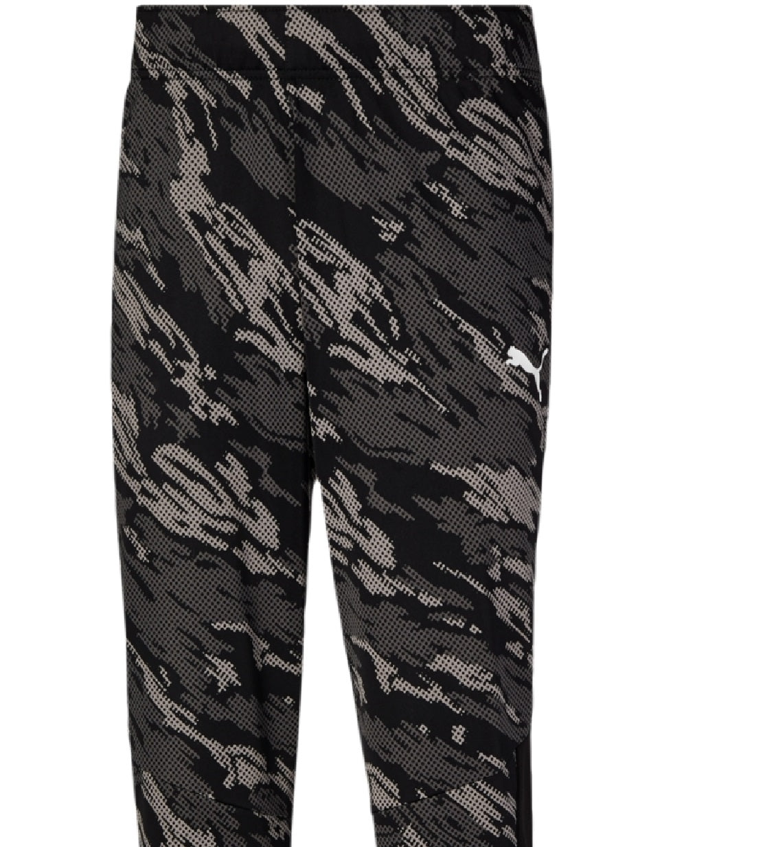 Calça de malha camuflada masculina Puma, preta, tamanho XX-G