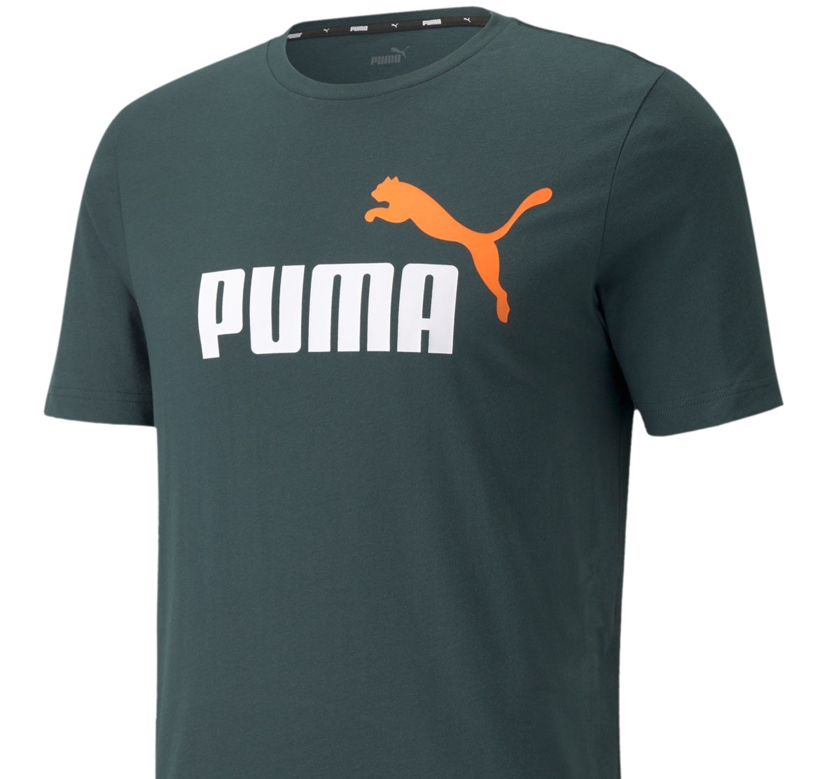 Camiseta Puma Masculina com Logo Gráfico Verde Tamanho XX-G