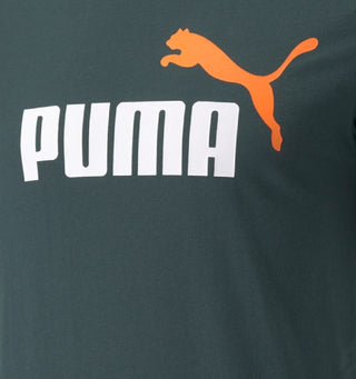 Camiseta Puma Masculina com Logo Gráfico Verde Tamanho XX-G
