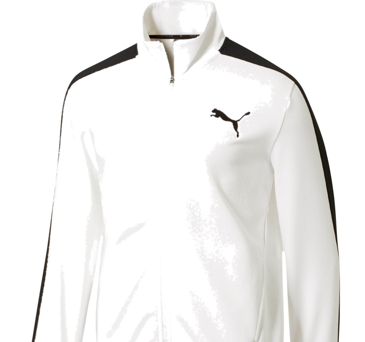 Jaqueta Puma Fleece Masculina com Zíper Frontal Branca Tamanho P