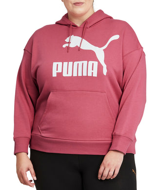 Puma Women's Classics Logo Hoodie Pink Size 2X