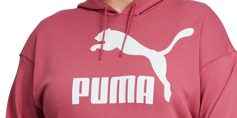 Moletom com capuz Puma Classics Logo Feminino Rosa Tamanho 2X