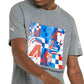 Camiseta gráfica masculina Puma cinza tamanho XX-G