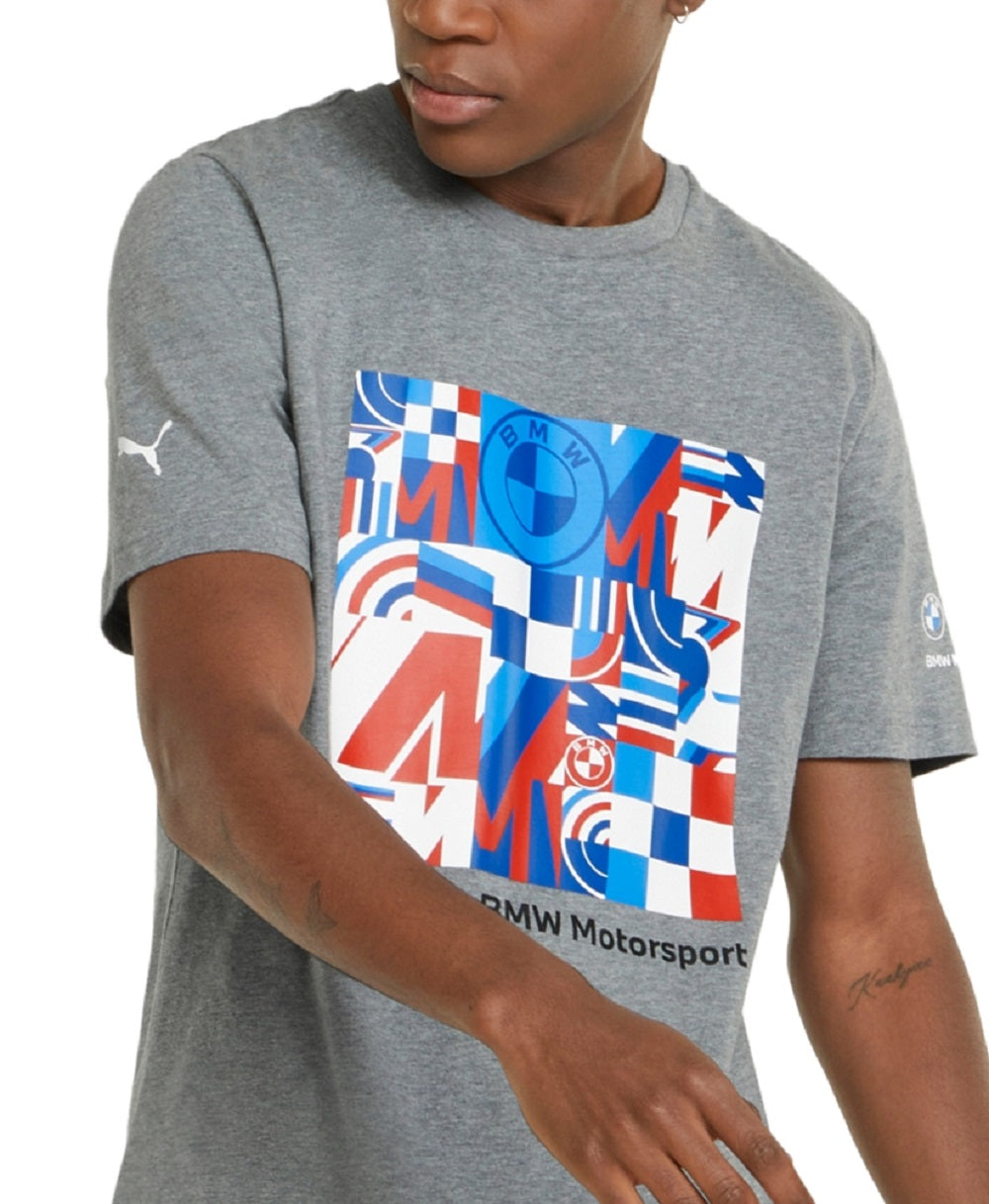 Camiseta gráfica masculina Puma cinza tamanho XX-G