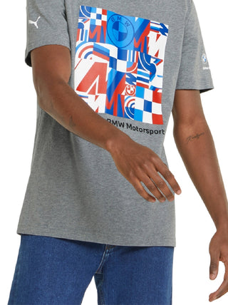 Camiseta gráfica masculina Puma cinza tamanho XX-G