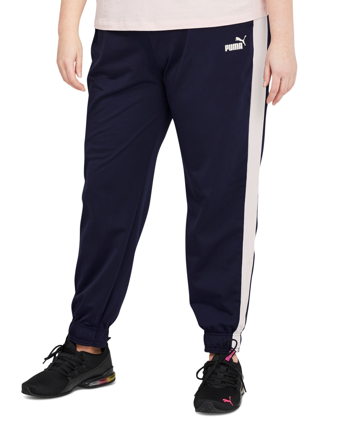 Calça de corrida feminina Puma azul tamanho 1X